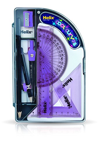 Helix Cool Curves Maths Set (Assorted Colours)