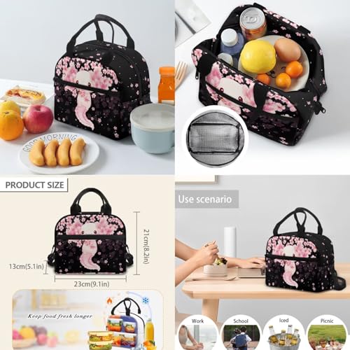 17 Inch Kid's 4PCS Backpack Set, Back to School Essentials | Insulated lunch box, water bottle pouch, pencil case, lightweight, padded shoulder straps, for elementary, middle school - color: Pink Axolotl-3