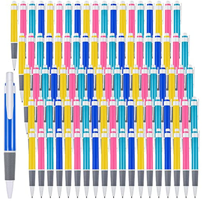 Henoyso 200 Count Retractable Ballpoint Pens Bulk, 0.7 mm Black Ink Click Pens with Colorful Barrels for Back to School Supplies, Students, Teachers, Office, Classroom, Teens, Notes, Journaling