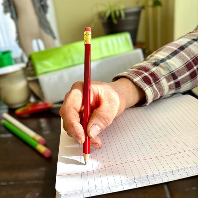 RevMark Jumbo Round Pencil 24-Pack with Black Lead, USA Made. Quality Cedar Wood for Carpenters, Construction Workers, Woodworkers, Framers, DIY, Students, Teachers (Red) - color: Red