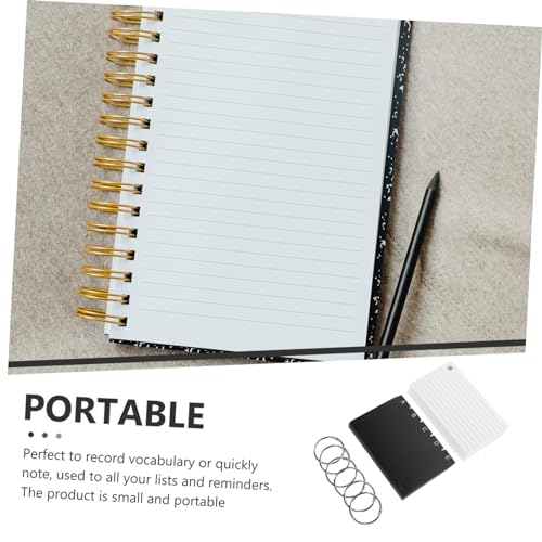 Veemoon Flash Cards Set with Binder Rings Pre-Hole Punched Blank Index Cards for Studying Office and Classroom Use 100 Pack for Learning and Note Taking