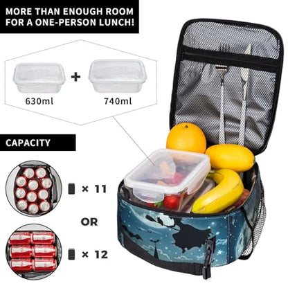 Insulated Lunch Box for Kids Boys Girls, Reusable Lunch Bag for School, Office, Work, Picnic, Travel, Witch Lunch Box - color: lunch box 117