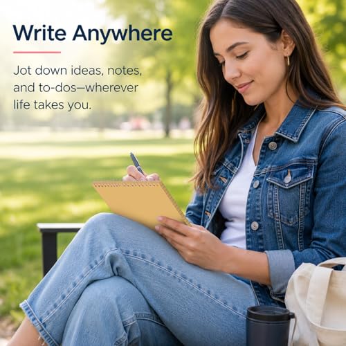gisgfim 6 Pcs Boho Top Bound Spiral Notebooks 8-1/2" x 11" College Ruled Aesthetic Legal Pad Steno Pads Paper Notebook Wirebound Notepad for Writing School Office Business Supplies - color: Boho colorful