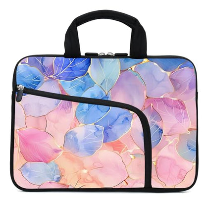Laptop Sleeve - 11.6-12.2 inches Chromebook, Ultrabook & Tablet Case with Neoprene Handle & Two Pockets (Leaf) - color: leaf