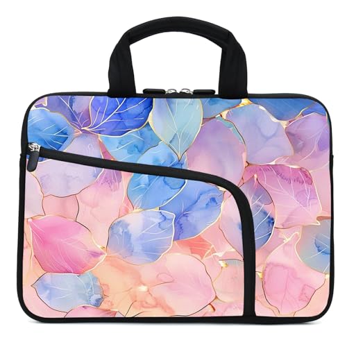 Laptop Sleeve - 11.6-12.2 inches Chromebook, Ultrabook & Tablet Case with Neoprene Handle & Two Pockets (Leaf) - color: leaf
