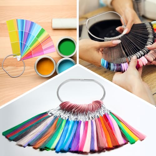Dunzoom 8 Pack 6 Inch Loose Leaf Binder Rings Large Book Metal D-Shaped Rings with Nickel Plated Steel for Index Cards Keychain Washi Tape Receipts Memos Files DIY Photos Craft Supplies - size: 6 Inch