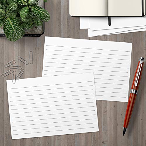 321Done Ruled Note Cards, 3x5 Thick Index Cards - Plain White Card Stock, Notecards & Stationery with Lines for Writing, Stamping - Made in USA, Set of 50 - No Envelopes - size: Small (3 x 5)