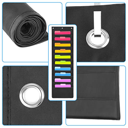 HAOHAN 10 Pockets Over Door Hanging Wall File Organizer, Oxford Cloth Storage Pocket Chart for Magazines, Pens, File Folders in Office and School
