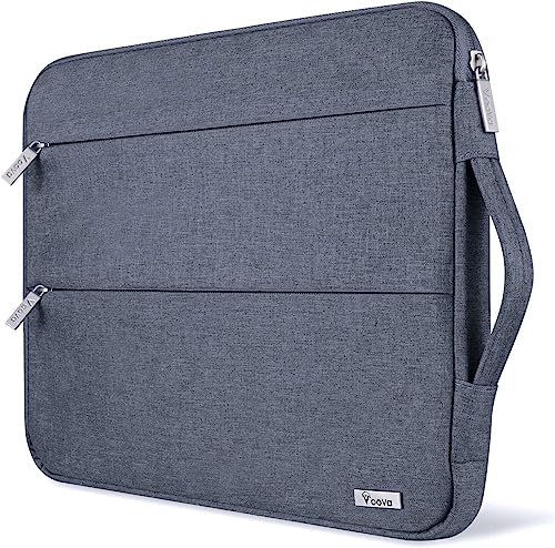 Voova 13 13.6 Inch Laptop Sleeve Case Compatible with MacBook Air 13 M1/M2/M3/M4 2020-2025, MacBook Pro 13/14, IPad Air/Pro 13, Waterproof Slim Computer Bag Cover with Handle, Dark Grey - color: Dark Grey, size: 12.6-13.6 Inch