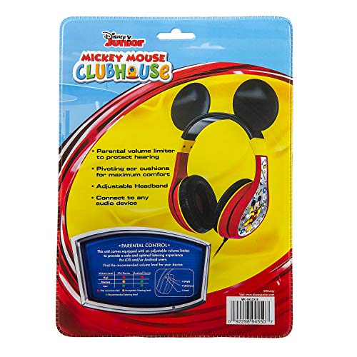 eKids Mickey Mouse Kids Headphones with 3.5mm Audio Jack, Wired Headphones for School, Home or Travel (Mickey Mouse) - color: Mickey Mouse