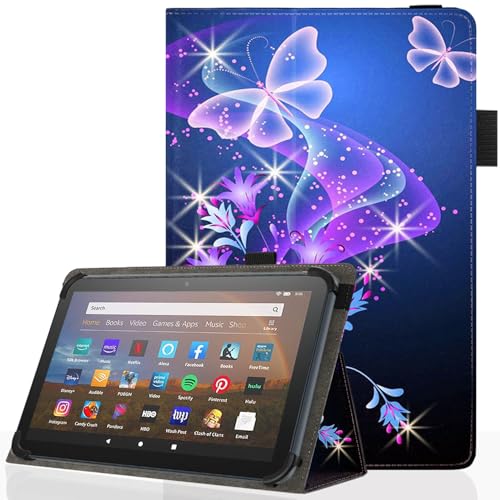 Universal 10 10.1 Inch Android Tablet Case,Slim Folding Stand Cover for All 9"-10.5" Touchscreen Tablet Case with Stylus Pen Holder,Butterfly 02 - color: Butterfly 02