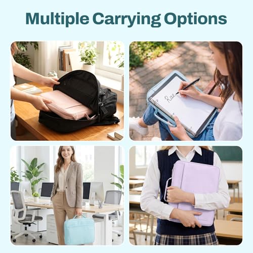 SUNEE Zipper Binder 1 Inch, Removable 3-Ring Binder, 175-Sheet Capacity, 5-Tab Dividers Expanding File Folder, Small Binder Bag Organizer Storage for Student School Classroom Supplies, Sky Blue - color: Sky Blue