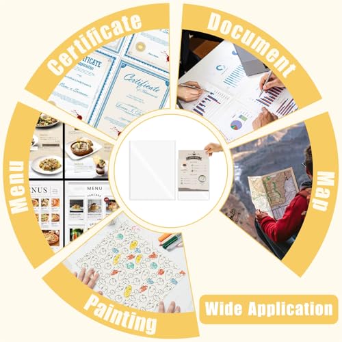 25 Pack Clear Rigid Print Protectors, 15 Pcs 8.5" x 11" & 10 Pcs 5.4" x 7" | Hard Plastic Toploaders,Jumbo Card Sleeves,Document and Photo Page Protectors,for Birth Certificates, Contracts, Menu Covers