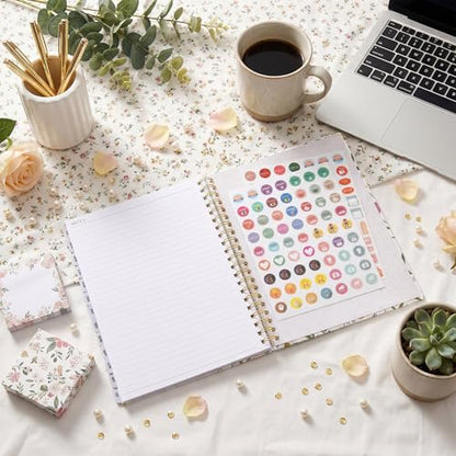 Planner 2026-2027, Weekly and Monthly Academic Planner, Jul 2026 - Jul 2027, 8.5"x11" Large Hardcover Daily Planner Calendar with Tabs for Women, Year Planning Agenda for Teacher and Student (Flowers-1) - color: Flowers-1
