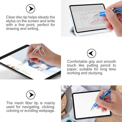 Mabor Stylus for Touch Screens, 5Pcs Mini Stylus Pen with Keychain Portable Precision Capacitive Stylus for Cell Phone Tablets Universal Touch Pen for Touchscreen Laptops