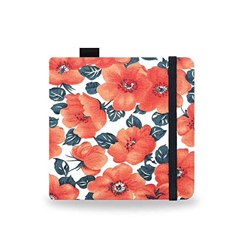 Watercolor Paper Sketchbook,5x5 Inch Mixed Media Notebook,140lb/300gsm Artist Heavyweight Paper,20 Sheets Small Travel Drawing Journal for Adults,Painting,Watercolors,Art Supplies,Orange Flower - color: 5x5 inch-300gsm-orange flower