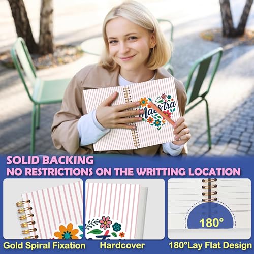 JUDFNCDE Teacher Maestra Appreciation Gifts, Regalo Para Maestra,Teacher Educator Supplies Floral Hardcover Notebook Journal 5.5 x 8.3 - color: Maestra-Floral Stripe