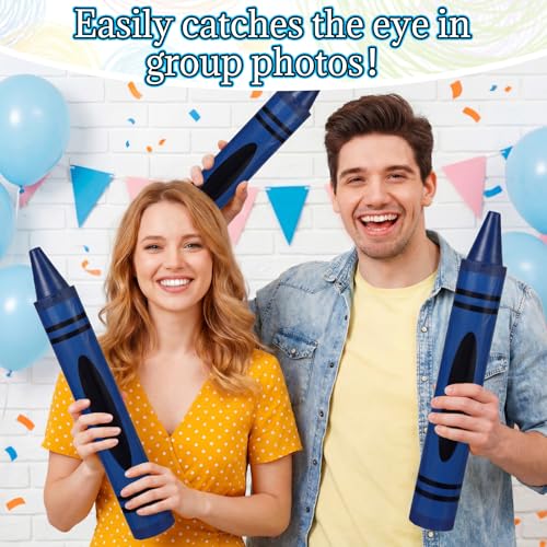 Gersoniel Blue 15" Giant Crayon, Jumbo Non-Toxic Coloring Crayon for Back to School, Large Art Projects & Festival Art Events, Draw on Paper & Walls - color: Blue