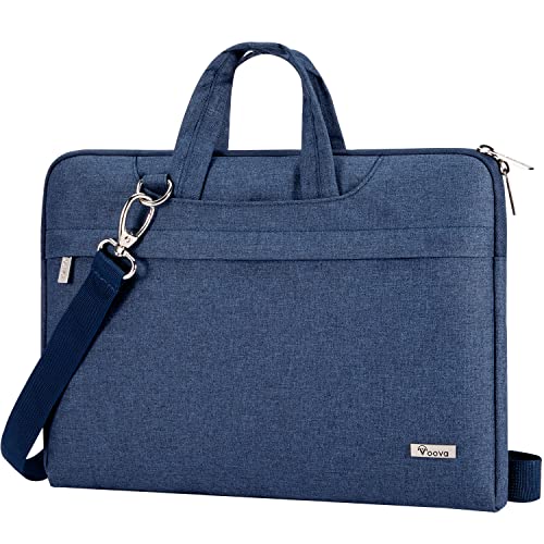 Voova Laptop Bag 17 17.3 Inch Waterproof Laptop Sleeve Case with Shoulder Straps & Handle, Computer Case Cover Slim Briefcase Compatible with 17-18” Hp Dell Asus Acer, Blue - color: Blue, size: 17-17.3 In