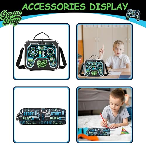 Meetbelify Kids Rolling Backpack with Wheels for Boys Rolling Backpacks with Lunch Box for Elementary School Students 3 in 1 Travel Luggage Suitcase for Boys Age 8-10 - color: Boy 05