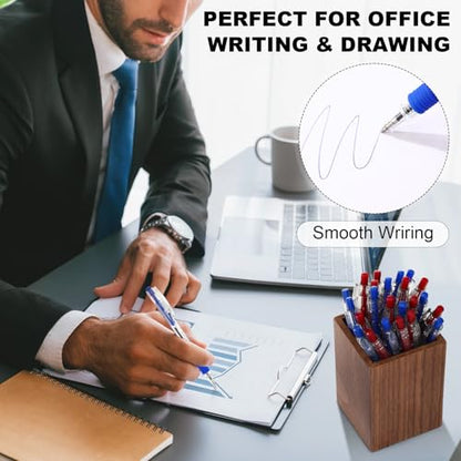 Sayglossy 200 Pack Blue Gel Ink Pens Bulk, 1.0mm Retractable Click Point Ballpoint Pens Smooth Writing with Comfortable Grip for Back to School Office Classroom Business Home Work Supplies - color: Blue