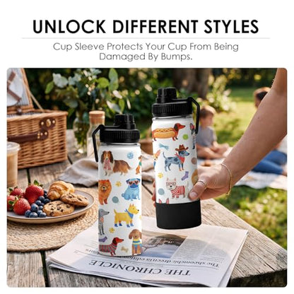 Dog Gifts For Women - Birthday Christmas Gift For Dog Lovers - Cute Dogs 18oz Tumbler With Handle for Dogs Mom, Keeps Drinks Cold & Hot Double Wall Vacuum Insulated Water Bottle - color: Pug