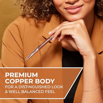Sharpie S-Gel Gel Pen, Copper Metal Body, Medium Point (0.7mm), Black Ink, Includes 1 Pen and 1 Additional Ink Refill - size: 1 Count (Pack of 1)
