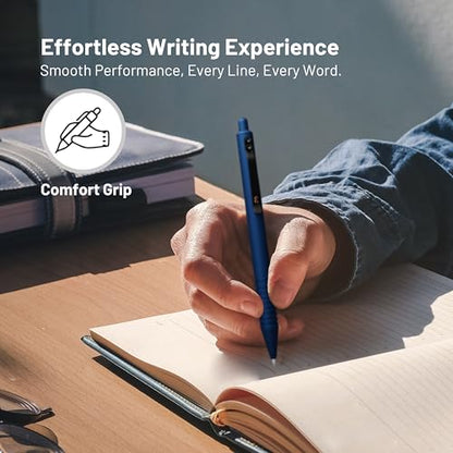 Everyman Midnight Super Matte Mini Twist Gel Pen | Compact Refillable 0.7mm Gel Pen with Twist Mechanism | Durable Metal EDC Writing Tool for Travel, Office, Work & Gifting - color: Midnight, style: Full Click