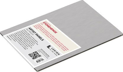 Legion Artist Panel, 1/8" Composite Brushed Aluminum with Stonehenge Oil 100% Cotton White 320gsm Paper, 5 x 7 inches for Oil Media - size: 5 x 7