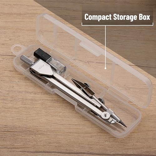 Mr. Pen- Compass for Geometry, Silver with Extra Leads | Metal Compass Drawing Compass, Geometry Compass, Math Compass, Compass Drawing, Drafting Compass, Drafting Tools