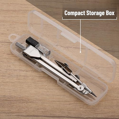 Mr. Pen- Compass for Geometry, Silver with Extra Leads | Metal Compass Drawing Compass, Geometry Compass, Math Compass, Compass Drawing, Drafting Compass, Drafting Tools