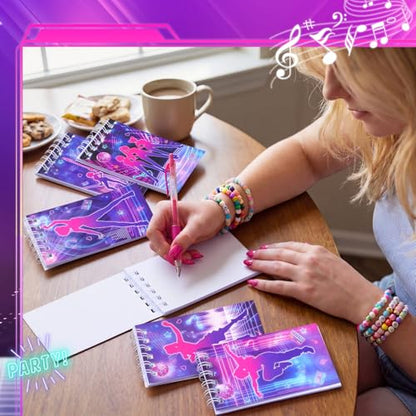 Faccito 24 Pcs Kpop Theme Mini Notebooks Kpop Music Party Favors Small Notepads for Music Dance Themed Birthday Party Decorations Classroom Rewards Gift, 2.4 x 3.9 Inch - style: Kpop