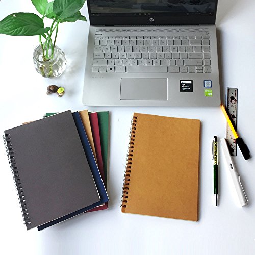 Twinkle Spiral Journal, 3Pack Spiral Notebooks, Thick Blank Paper 120 Pages Sketchbook, Notepad&Daily Planners (Khaki) - color: Khaki