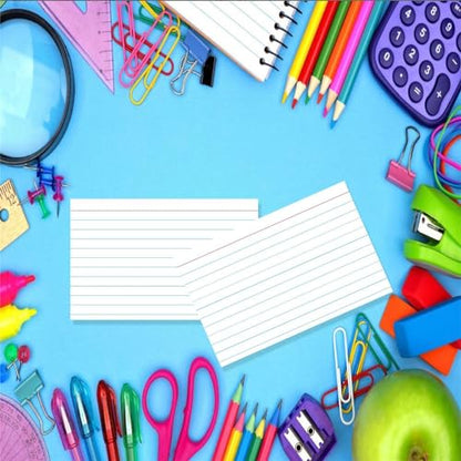 White Index Cards 5x8 Ruled, 50 Pcs File Note Cards, Lined Index Cards, Flash Cards, Study, Flashcards for Studying, Notecards for Studying, Note Taking and To Do List - size: 5 x 8-50PCS