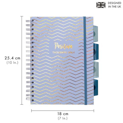 Pukka Pad Haze B5 Notebook – Pack of 3 Wirebound Notebooks with 5 Repositionable Dividers with Storage Pockets and Tabs for Organisation and Personalisation – 200 Pages, 100 Sheets of 80GSM Paper - color: Haze