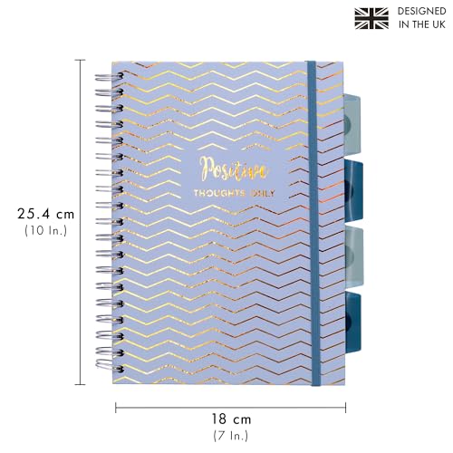 Pukka Pad Haze B5 Notebook – Pack of 3 Wirebound Notebooks with 5 Repositionable Dividers with Storage Pockets and Tabs for Organisation and Personalisation – 200 Pages, 100 Sheets of 80GSM Paper - color: Haze