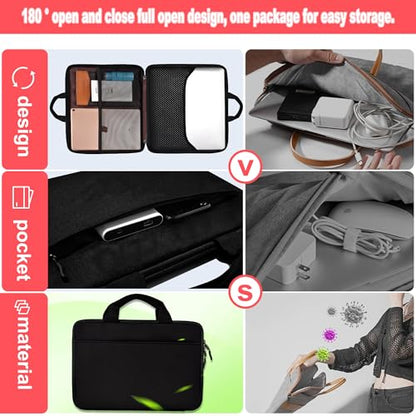 Hseok Laptop Case 13.3-14 Inch Sleeve,TSA Shockproof Computer Handbag,Compatible with MacBook Neo/Pro 14 M5/M4/M3/M2/M1,All Models 13.3" MacBook Air/Pro,XPS 13/14,Most 13-14 Notebooks,B01k01 - color: B01k01