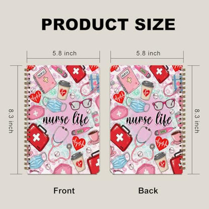 2 Pcs Nurse Gifts Spiral Notebook, A5 Notebook Journal 160 Pages | Nurse Appreciation Gifts Spiral Notepad, Nurses Essentials Aesthetic Notebook Journal, Nursing School Office Supplies - color: Multicolour 0019