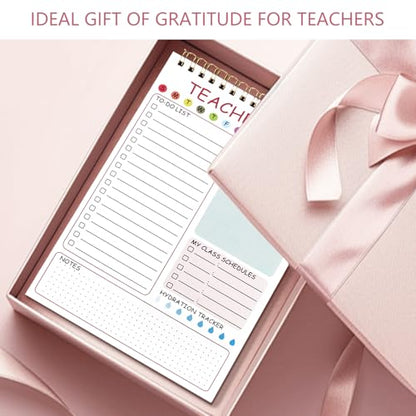 Newkita Teacher To Do List Notepad, 8.3x5.8 Inch Teacher Notepad, Spiral Checklist Notebook for Class Schedules, Daily Planner, School Tasks and Goal Setting (Pink) - color: Pink