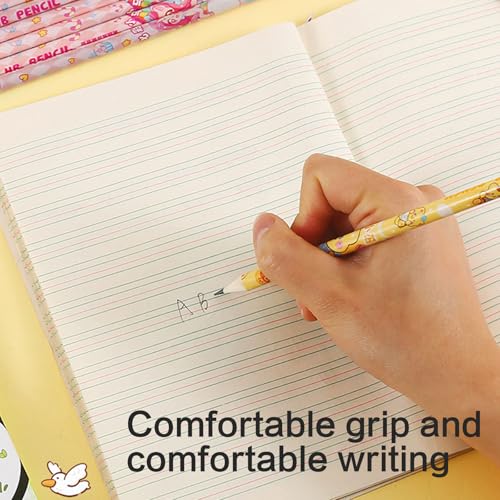 6PCS Wood Pencil Cartoon Pencils Drawing for Class Reward Drawing Sketching School Supplies Ergonomic Hexagonal - color: Kapi