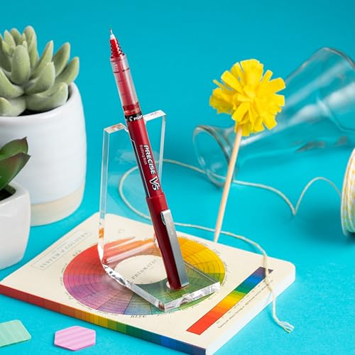Pilot Precise V5 Stick Liquid Ink Rolling Ball Stick Pens, Extra Fine Point (0.5mm) Red Ink Pens, 12-Pack - color: Red, size: 12 Count (Pack of 1)