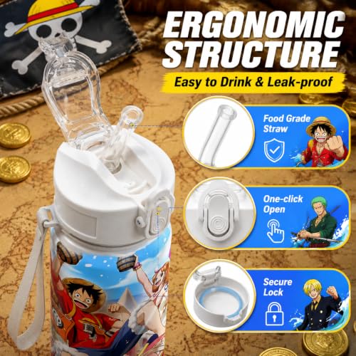 Cartoon Huntrix Water Bottle for Girls, 25oz Leak Proof with Straw Lid, Gifts for Girls (One Piece) - color: one piece