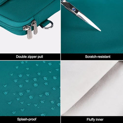 DOMISO 15.6 inch Laptop Case Sleeve Protective Cover Compatible with MacBook Pro 16 M4 M3 M2/Pro Max,15.6-16 inch HP Dell ASUS Lenovo Chromebook,Waterproof Computer Bag with Shoulder Strap,Turquoise - color: Turquoise, size: 15.6 inch