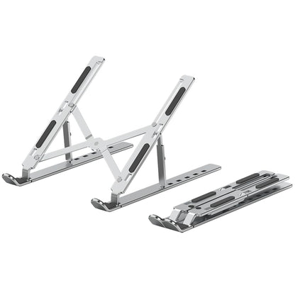 Portable Laptop Stand (Include Storage Bag), Adjustable Folding Aluminum Stand, Compatible with 10-15.6 Inch Laptops, iPad, Tablet. Silver