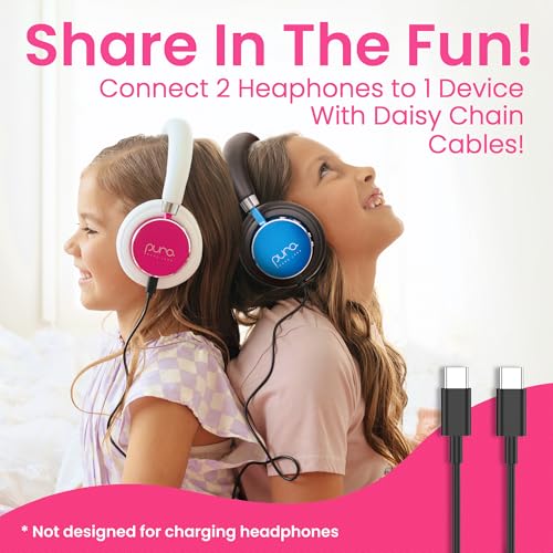 Puro Sound Labs Kids Wireless Headphones – Volume-Limiting 85dB, Built-In Mic, Studio-Grade Sound, 20-Hour Battery Life, Comfortable Fit & Easy to Connect Kids Bluetooth Headphones – BT2200 Plus, Pink - color: Pink