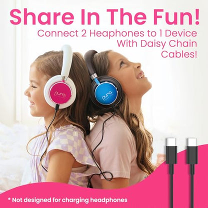 Puro Sound Labs Kids Wireless Headphones – Volume-Limiting 85dB, Built-In Mic, Studio-Grade Sound, 20-Hour Battery Life, Comfortable Fit & Easy to Connect Kids Bluetooth Headphones – BT2200 Plus, Pink - color: Pink