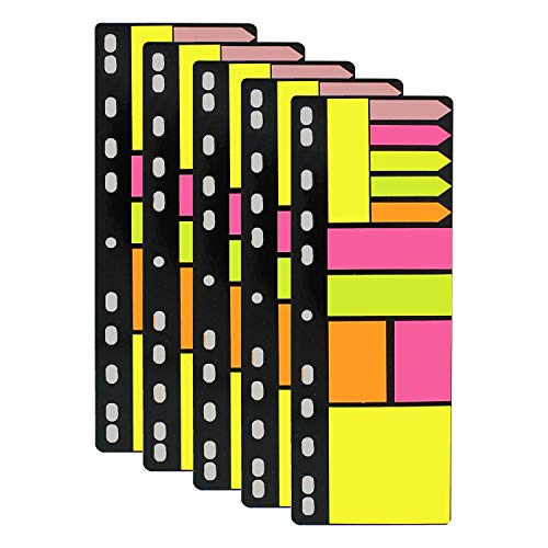 Redi-Tag, RTG10249, Ring Binder Note Set, 5 / Pack, Multicolor - size: 12" x 2"