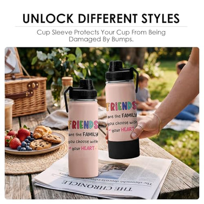 Gifts for Friends Tumbler -Friend Friendship Gifts for Bestie Women - Best Friend Bestie Birthday Christmas Graduation Gift for Soul Sister - Friendship Coffee Cup Water Bottle 18oz - color: Friends