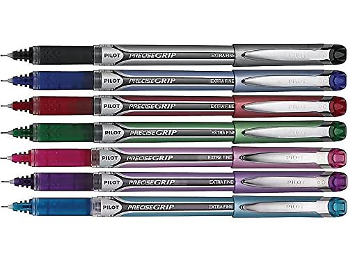 Pilot Precise Grip Liquid Ink Rolling Ball Stick Pens, Precise Grip Pens, Assorted Colors Ink, 1.0mm, 7-Pack - style: Precise Grip