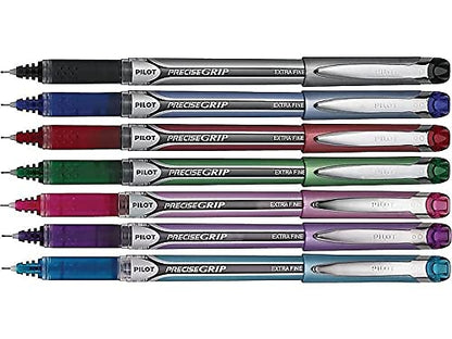 Pilot Precise Grip Liquid Ink Rolling Ball Stick Pens, Precise Grip Pens, Assorted Colors Ink, 1.0mm, 7-Pack - style: Precise Grip